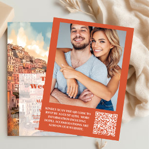 Målbröllop för Italien Photo Modern Elegant Inbjudningar