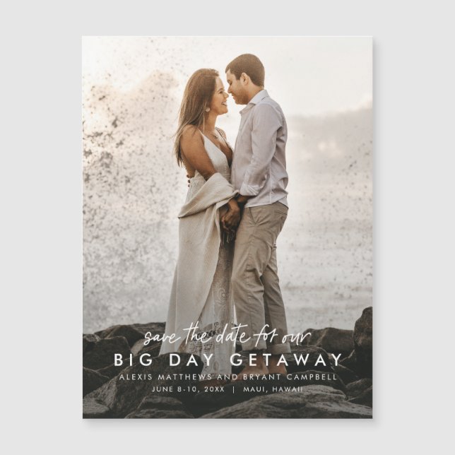 Målbröllop spara datumet för magnetkortet (Framsida)