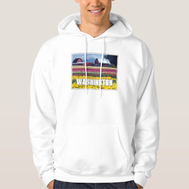 Målbrygga & damm i vinter | Seattle, Washington Hoodie (Framsida)