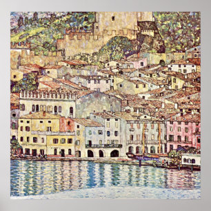 Malcesine i Sjö Garda av Gustav Klimt Poster