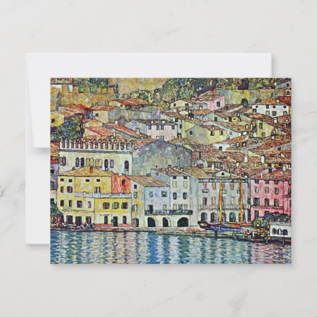 Malcesine på Sjö Garda av Gustav Klimt (Framsida)