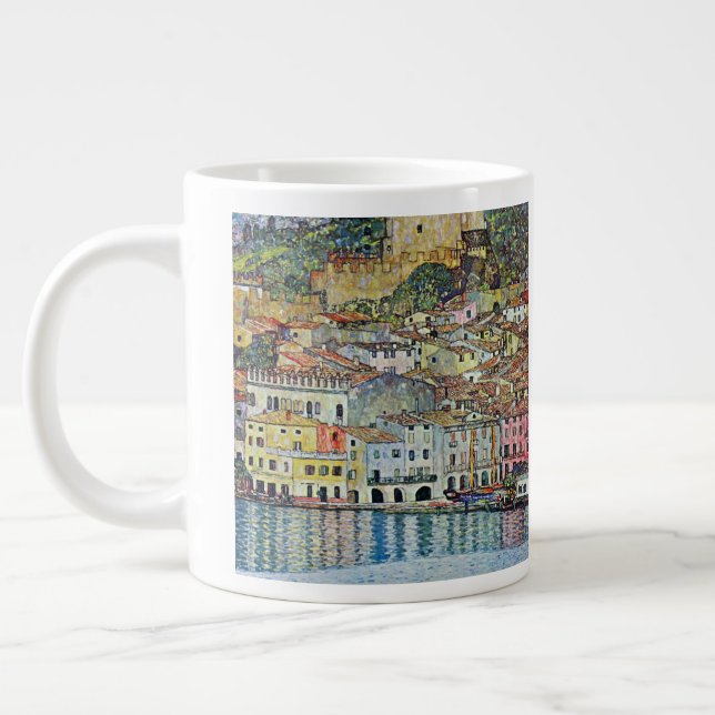 Malcesine på Sjö Garda av Gustav Klimt Jumbo Mugg (Vänster)