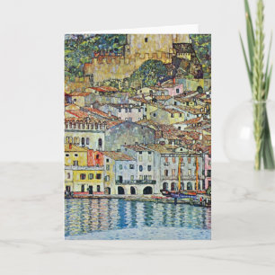 Malcesine på Sjö Garda av Gustav Klimt Kort