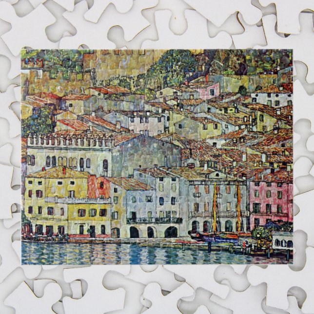 Malcesine på Sjö Garda av Gustav Klimt Pussel (Skapare uppladdad)