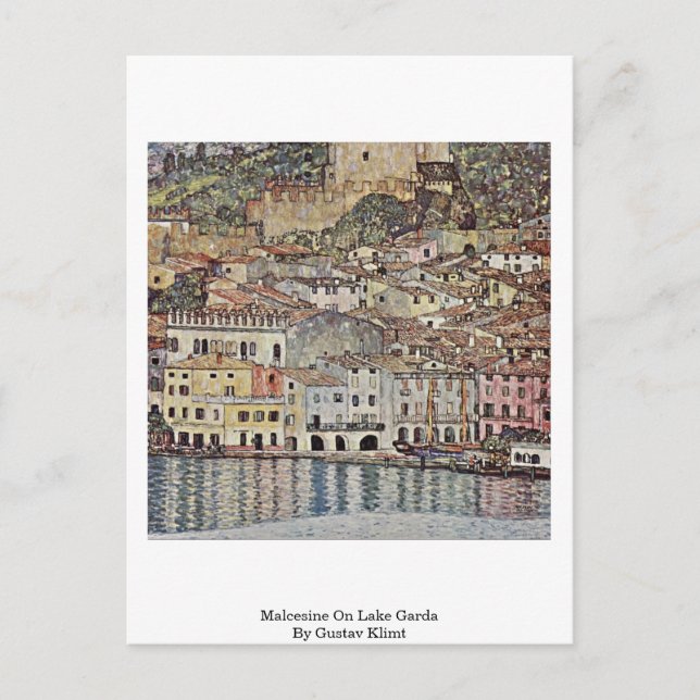 Malcesine på Sjö Garda av Gustav Klimt Vykort (Framsida)