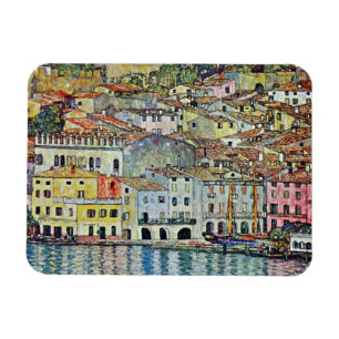 Malcesine på sjön Garda av Gustav Klimt Magnet