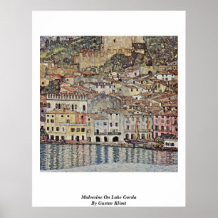 Malcesine på sjön Garda av Gustav Klimt Poster