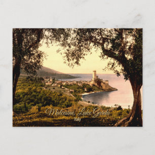 Malcesine, Sjö Garda, Italien Vintage resor Vykort