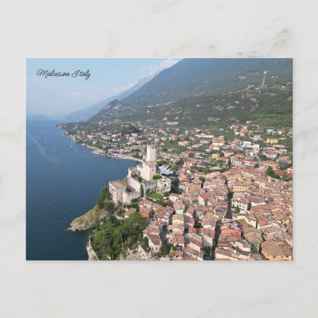 Malcesine sjön Garda Italien Helg Vykort (Framsida)
