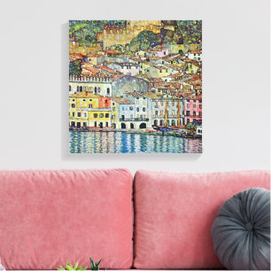 Malcesine vid Gardasjön av Gustav Klimt Canvastryck