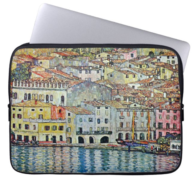 Malcesine vid Gardasjön av Gustav Klimt Laptop Sleeve (Framsidan)