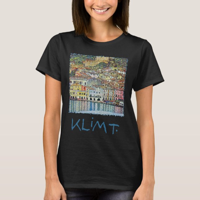 Malcesine vid Gardasjön av Gustav Klimt T Shirt (Framsida)