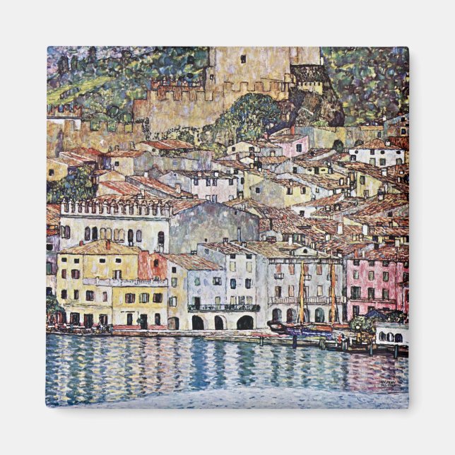 Malcesine vid Sjö Garda, Gustav Klimt Magnet (Framsidan)