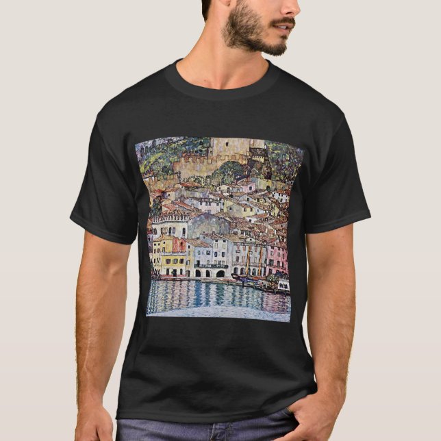 Malcesine vid Sjö Garda, Gustav Klimt T Shirt (Framsida)