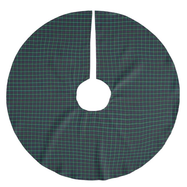 Malcolm Clan Tartan Plaid Julgransmatta Borstad Polyester (Framsidan)