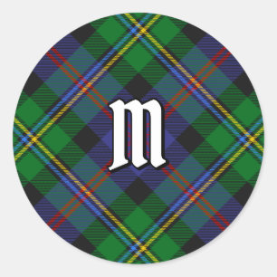 Malcolm Clan Tartan Runt Klistermärke