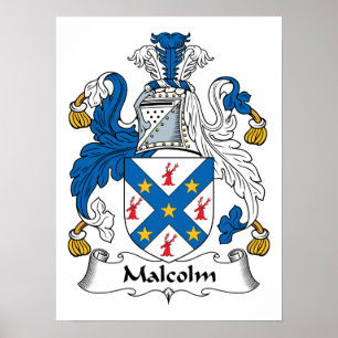 Malcolm familjvapensköld poster