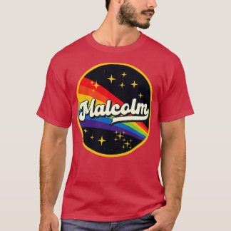 Malcolm Rainbow in Space Vintage Stil T Shirt