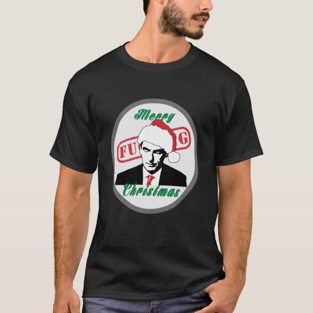 Malcolm Tucker - Merry F-ing jul T-Shirt (Framsida)