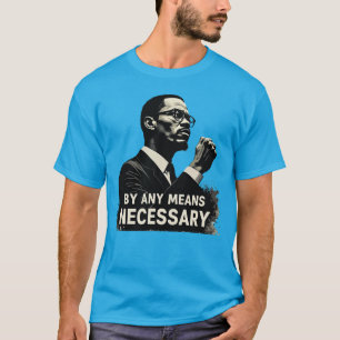 Malcolm X Tribute Silhouette - inspirationcitat T Shirt