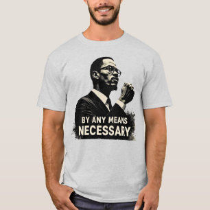 Malcolm X Tribute Silhouette - inspirationcitat T Shirt