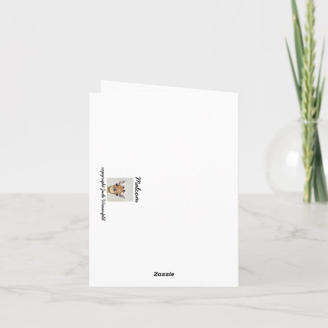 Malcom-anteckningskort med tomt insida för meddela kort (Baksida)