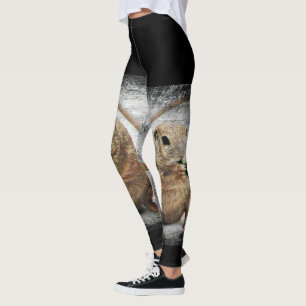 "Malde tutet din egna Horn" ekorredamasker Leggings