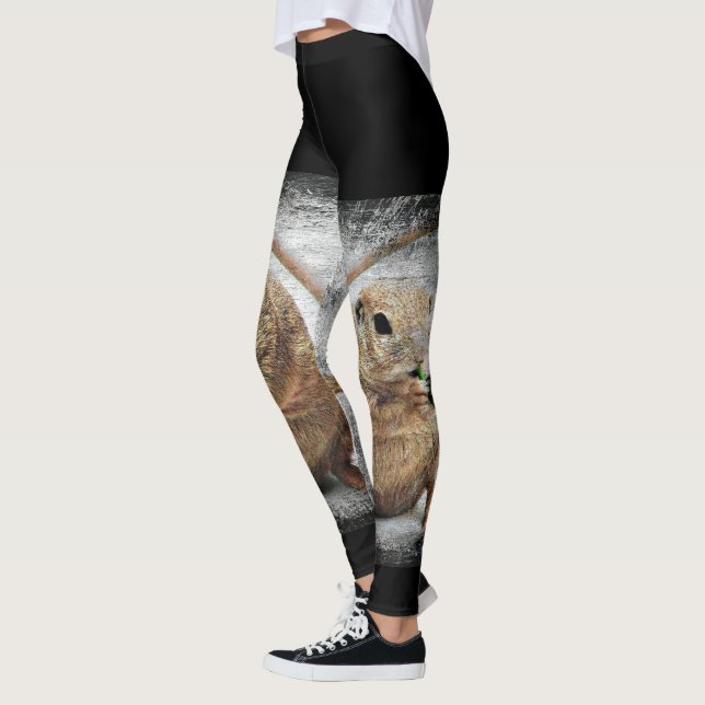 "Malde tutet din egna Horn" ekorredamasker Leggings (Vänster)