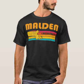 Malden Massachusetts Vintage Distress Souvenir T Shirt