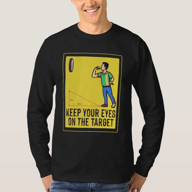 Måldesign för Dart Dartboard T Shirt (Framsida)