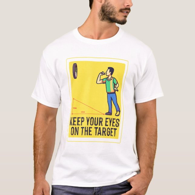 Måldesign för Dart Dartboard T Shirt (Framsida)
