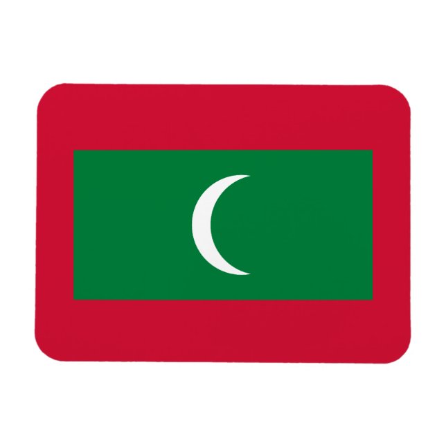 Maldivan Flagga Magnet (Horisontell)