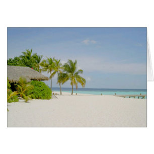 Maldiverna Beach Blank Card Hälsningskort