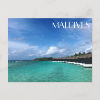 Maldiverna bungalows vykort
