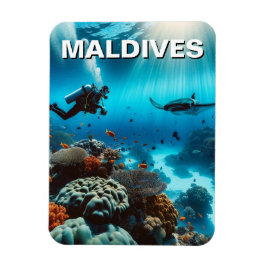 Maldiverna Dyka Travel Magnet