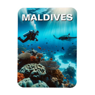 Maldiverna Dyka Travel Magnet