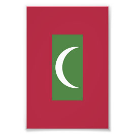 Maldiverna flagga fototryck