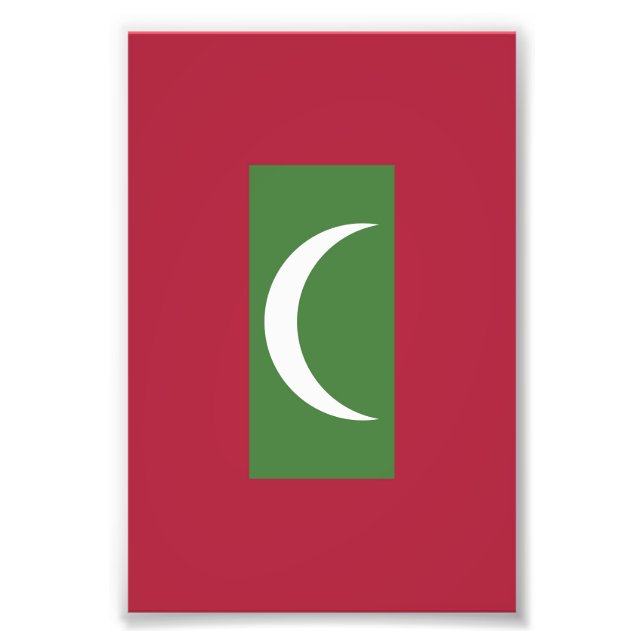 Maldiverna flagga fototryck (Framsidan)