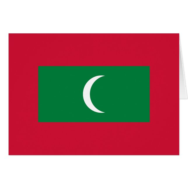 Maldiverna Flagga Hälsningskort (Framsidan Horizontal)