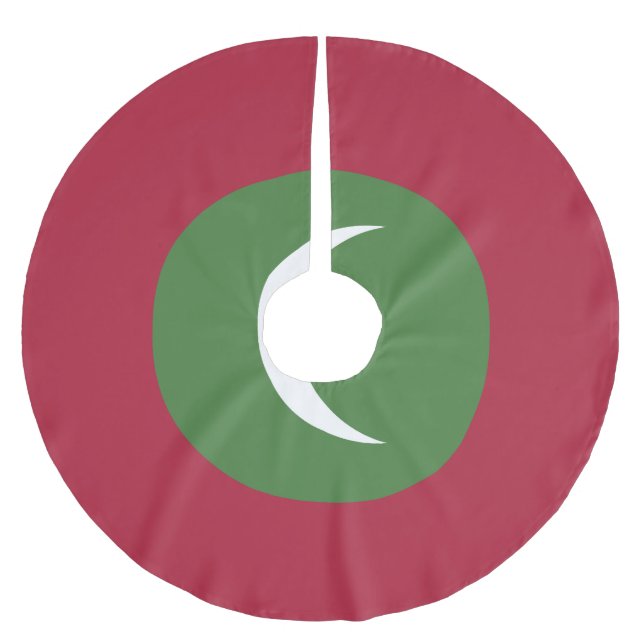 Maldiverna flagga julgransmatta borstad polyester (Framsidan)