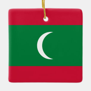 Maldiverna Flagga Julgransprydnad Keramik