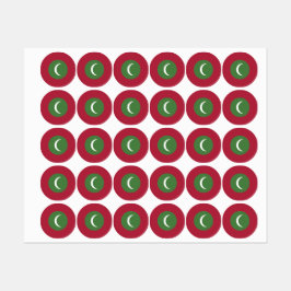 Maldiverna flagga klistermärke