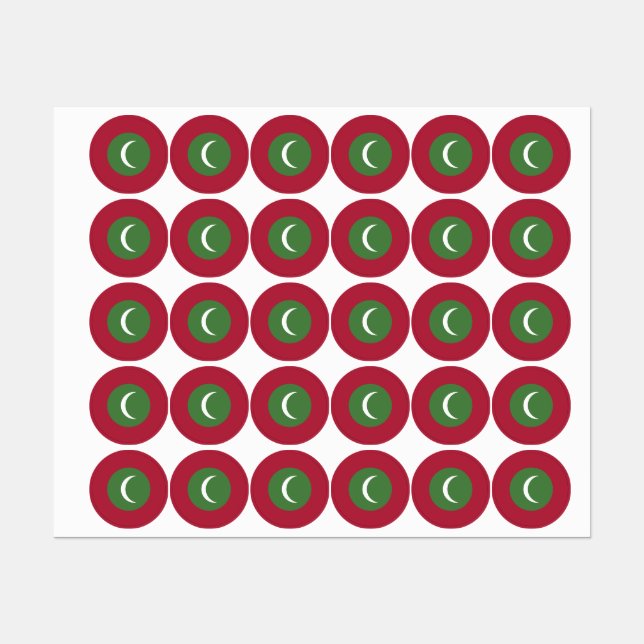 Maldiverna flagga klistermärke (Ark)