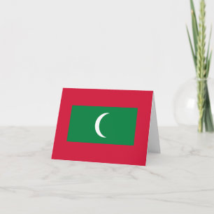 Maldiverna Flagga Kort