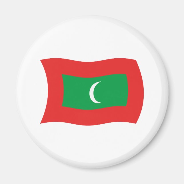 Maldiverna Flagga Magnet (Framsidan)