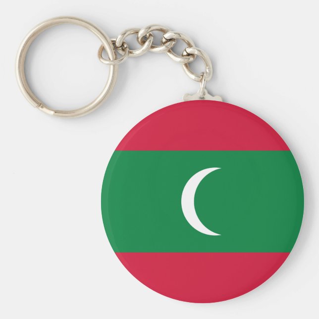 Maldiverna Flagga Nyckelring (Framsidan)