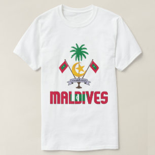 Maldiverna, Flagga och Jacka av Arm Patriotic T Shirt