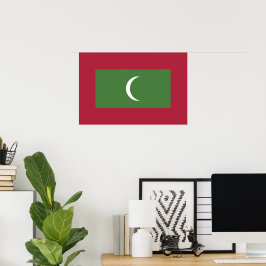Maldiverna flagga poster