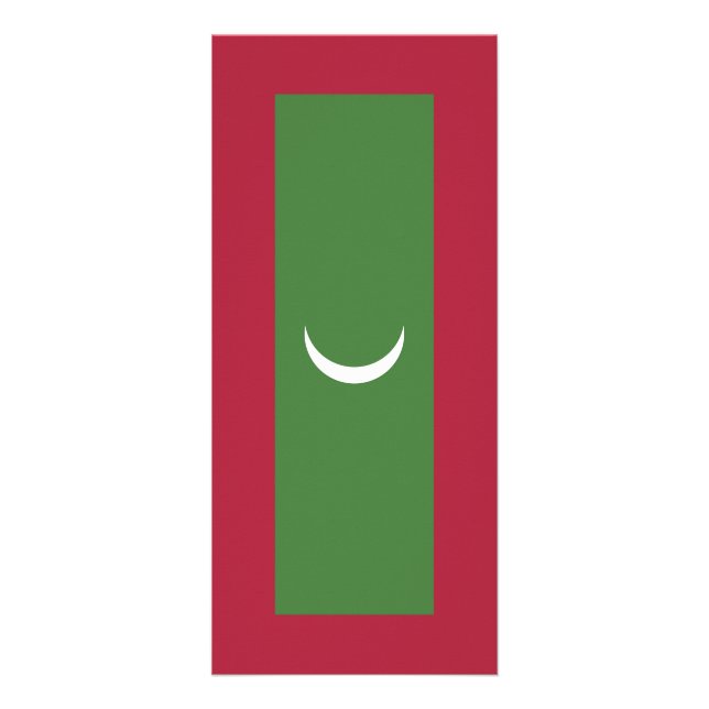 Maldiverna flagga reklamkort (Framsidan)