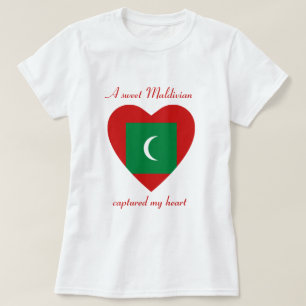 Maldiverna Flagga Sötnos T-Shirt